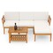 5 Pieces Acacia Wood Patio Conversation Set with 2-Tier Coffee Table Ideal for Outdoor Use